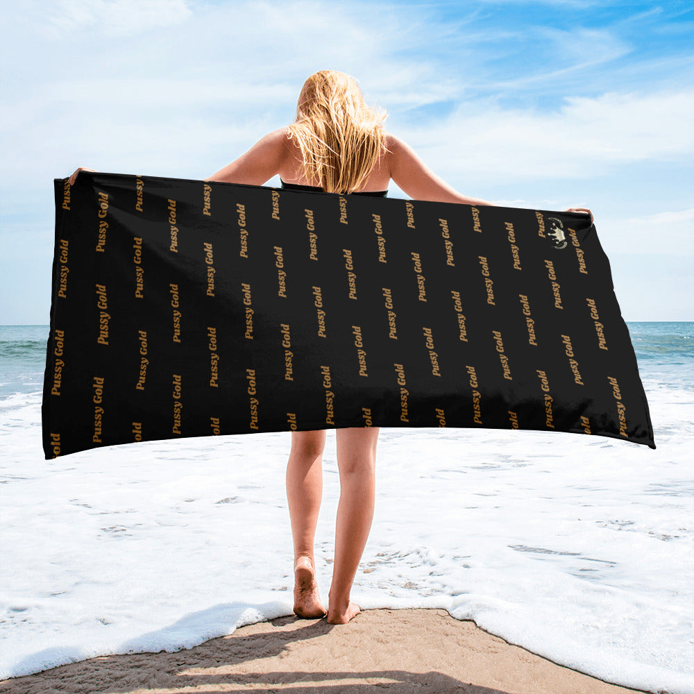 Pussy Gold Beach Towel picture