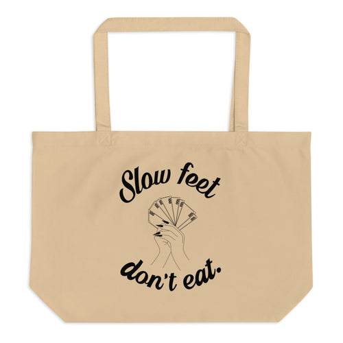 Slow Feet Large organic tote bag