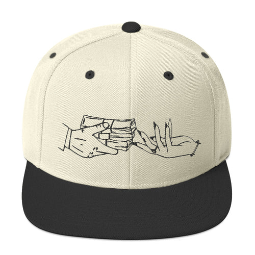 cash in hand Snapback Hat